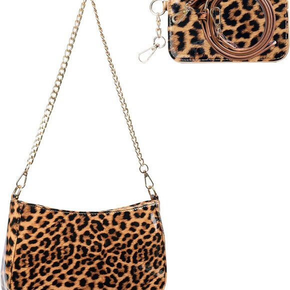 Compact Cow Print Clutch with Versatile Straps - Perfect for Everyday Essentials - Picture 1 of 7